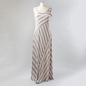 Calvin Klein NWOT 12 Assym Stripe Tank Maxi Dress